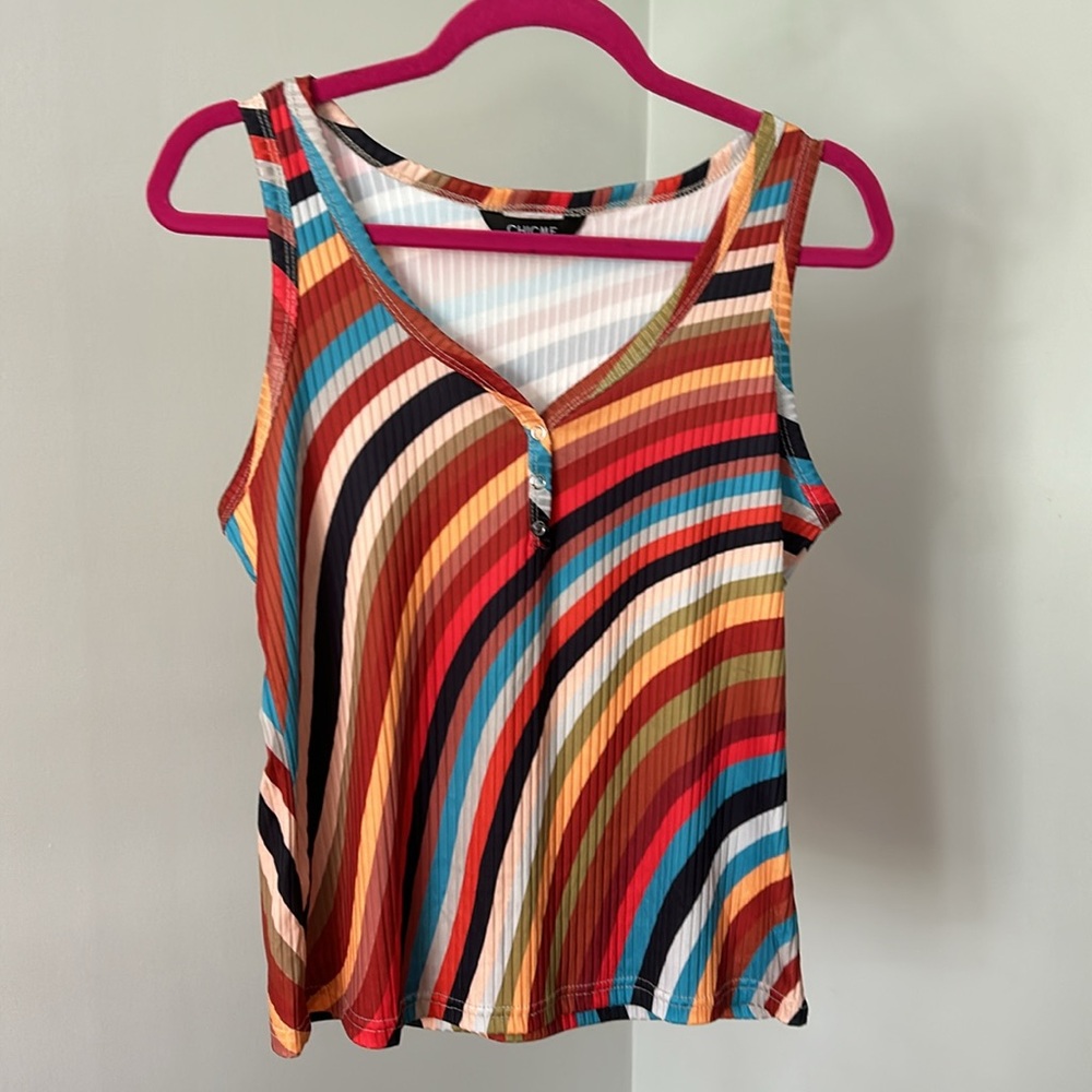CHICKME Multicolored Tank Top XL